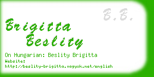 brigitta beslity business card